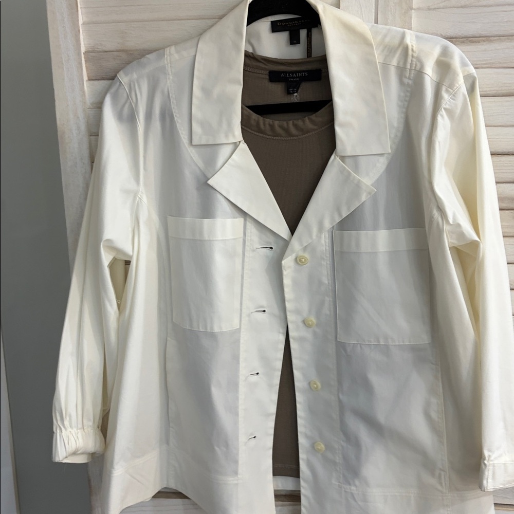 Donna Karan White Button Down Lightweight Cotton … - image 5